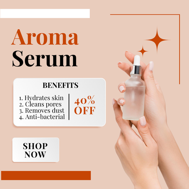 Aroma Serum Sale Offer Instagram Πρότυπο σχεδίασης