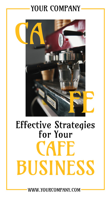 Ontwerpsjabloon van Mobile Presentation van Suggestion of Strategy for Successful Establishment of Cafe Business