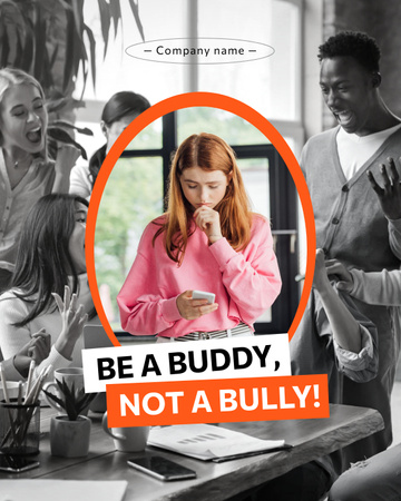 Designvorlage Awareness of Stop Bullying für Poster 16x20in