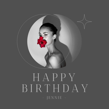 Happy Birthday Holiday Greeting Instagram Design Template