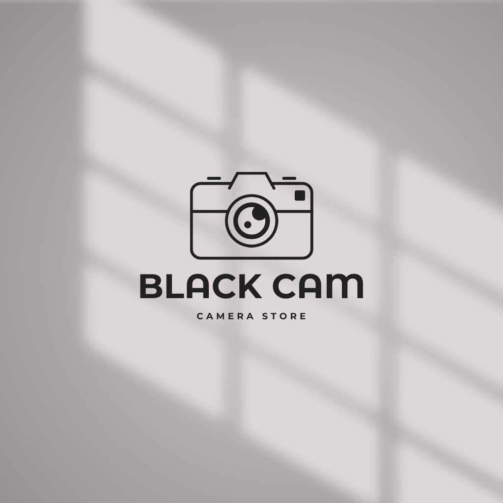 Modèle de visuel Emblem of Camera Store with Window Shadow - Logo