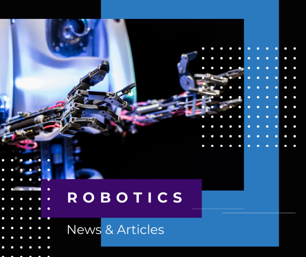 Szablon projektu Modern robotics prosthetic technology Facebook