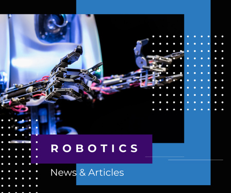 Moderní robotická protetická technologie Facebook Šablona návrhu