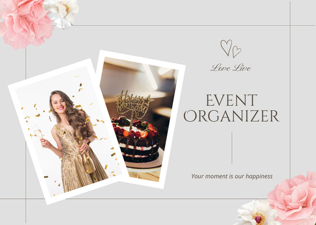 Event Organizer Birthday Card – шаблон для дизайну