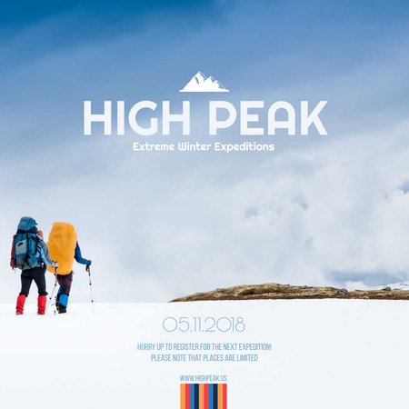 High peak Travelling Announcement Instagram Design Template