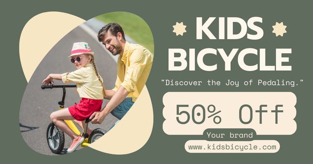 Bicycles for Kids' Leisure Facebook AD Tasarım Şablonu