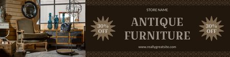 Antique Furniture Set For Interior With Discount Twitter Design Template