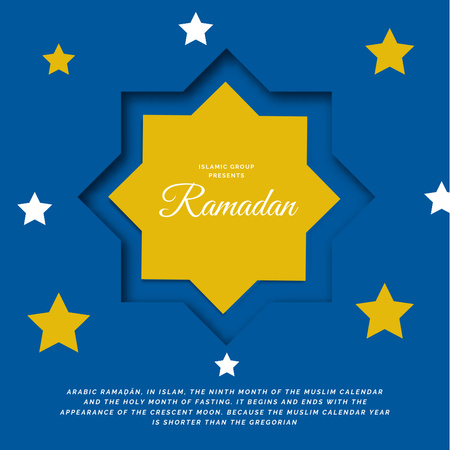 ramadán pozdrav Animated Post Šablona návrhu
