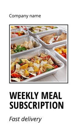 Meal Delivery Service Advertisement Business Card US Vertical – шаблон для дизайну