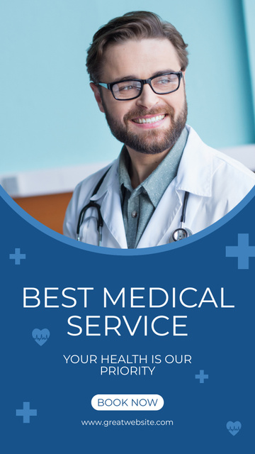Designvorlage Best Medical Service Ad für Instagram Video Story