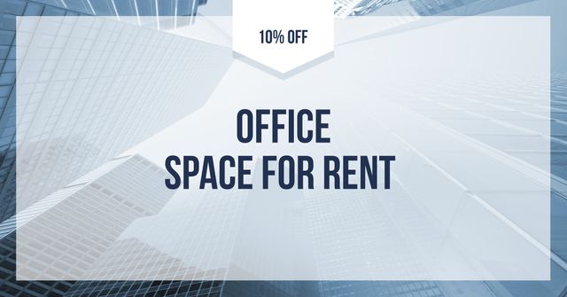 Office Space for Rent Offer Facebook AD Modelo de Design