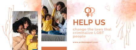 Plantilla de diseño de LGBT Families Community Facebook cover 