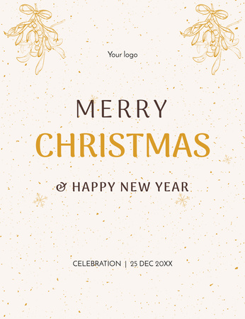 Ontwerpsjabloon van Invitation 13.9x10.7cm van Christmas Holiday Greeting