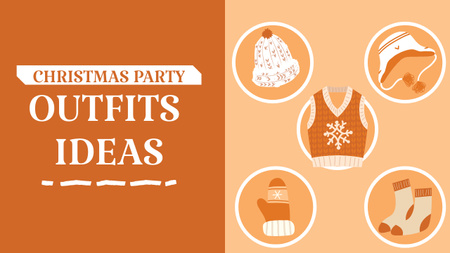 Christmas Party Outfit Ideas Brown Youtube Thumbnail Design Template