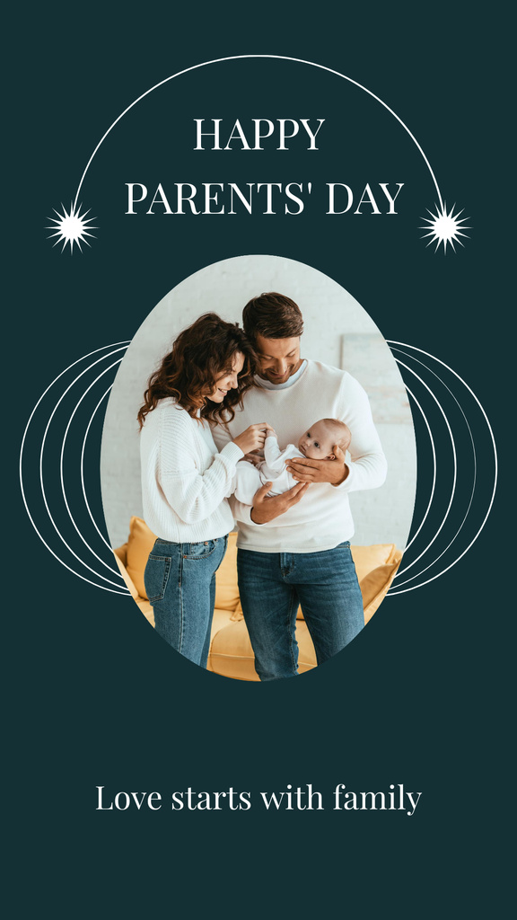 Designvorlage Congratulations Parents' Day für Instagram Story