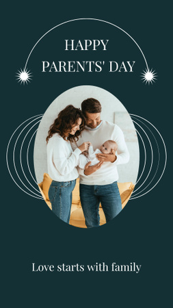 Ontwerpsjabloon van Instagram Story van Congratulations Parents' Day