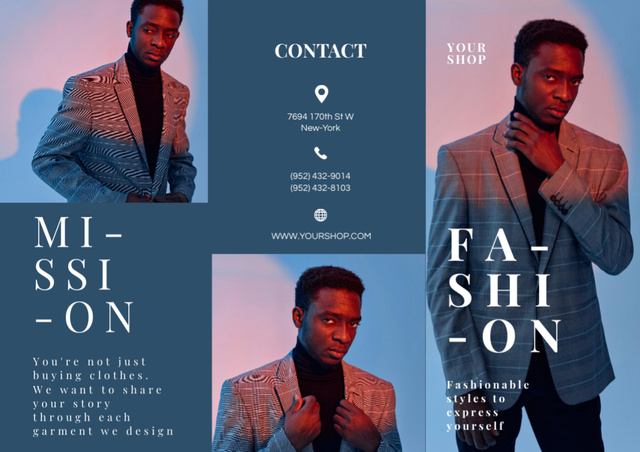 Handsome Stylish Man wearing Formal Suit Brochure – шаблон для дизайну