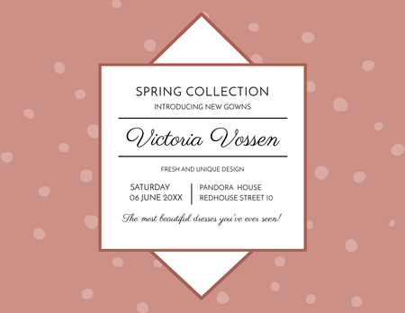 Platilla de diseño Fashion Spring Collection Offer on Pink Flyer 8.5x11in Horizontal