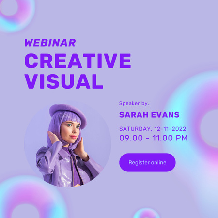Colorful Webinar About Creative Techniques In Branding Instagram Modelo de Design