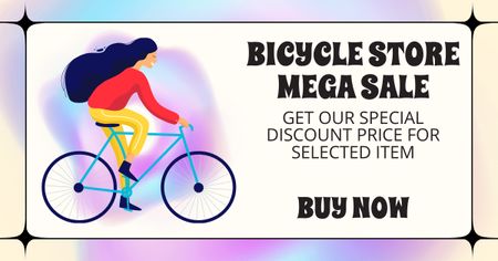 Ειδική έκπτωση σε όλα τα ποδήλατα Facebook AD Πρότυπο σχεδίασης