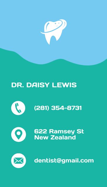 Designvorlage Dentist Services Offer für Business Card US Vertical