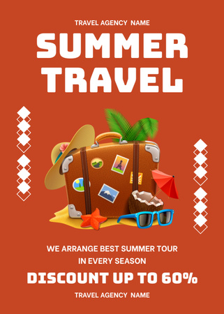 Designvorlage Sommerreise- und Urlaubsangebot für Flayer