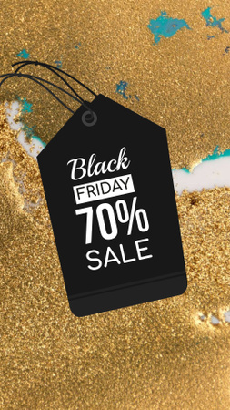 Price Tag with Black Friday sale Instagram Story Design Template