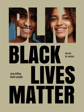 Ontwerpsjabloon van Poster US van Motivation of Anti-Racism with Young People