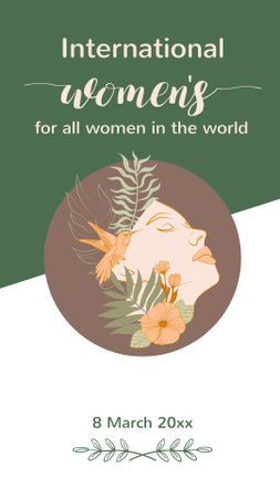 International Women's Day Greeting for All Women Instagram Story Design Template