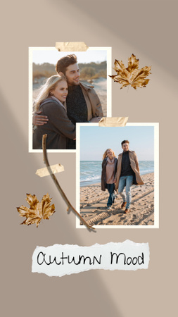 Autumn Couple And Autumn Mood Instagram Video Story Design Template