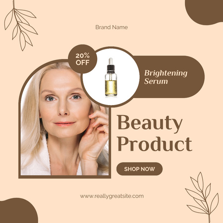 Beauty Product Sale Offer For Mature Skin Instagram Design Template