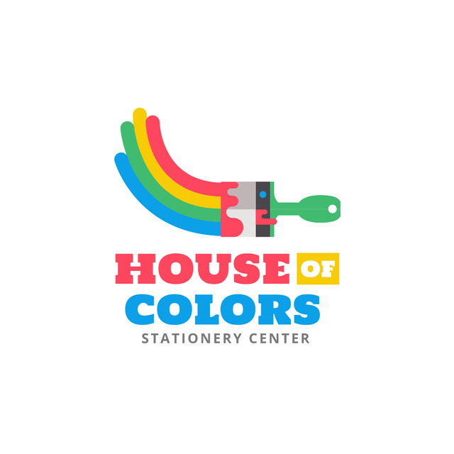 Offer of Different Colors in Stationery Center Animated Logo Tasarım Şablonu