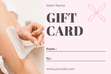 Waxing Gift Card Offer Gift Certificate Design Template