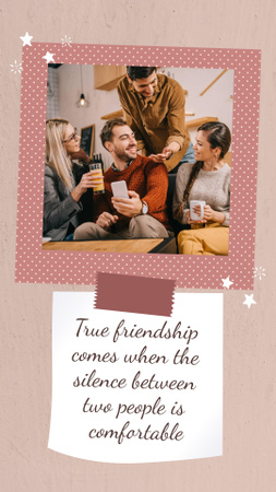 Modèle de visuel citation sur amitié - Instagram Story