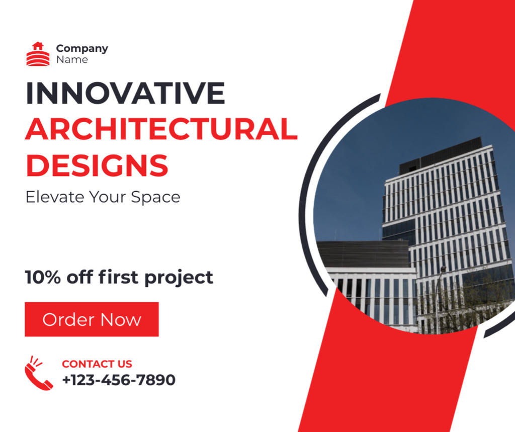 Plantilla de diseño de Modern Architectural Projects Available at Reduced Prices Facebook 