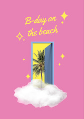 Beach Birthday Party Announcement