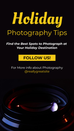 Offering Holiday Tips for Photographers Instagram Story Design Template
