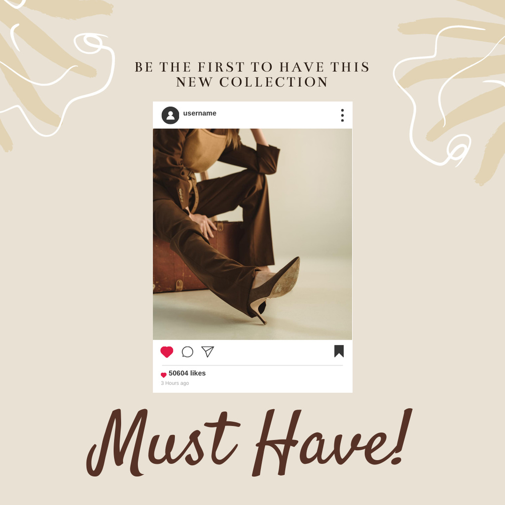 Fashion Ad with Woman on High Heels Instagram Šablona návrhu
