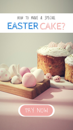 Modèle de visuel Faire un gâteau de Pâques - Instagram Story