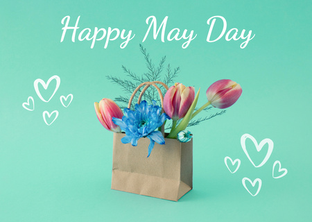 May Day Celebration Announcement Card Design Template