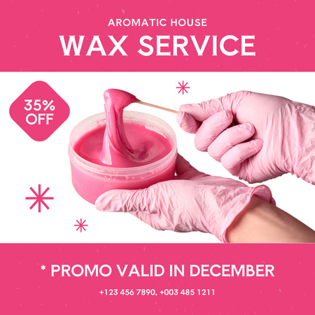 Monthly Offer of Waxing Discount Instagram Design Template