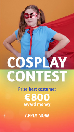 Gaming Cosplay Contest Announcement Instagram Video Story Design Template