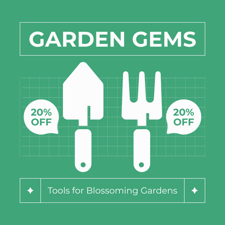 Распродажа полезных садовых инструментов Instagram AD – шаблон для дизайна
