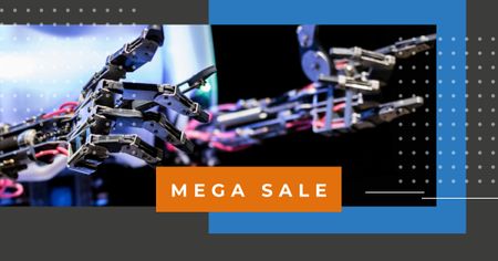 Sale Offer with Modern robotics prosthetic technology Facebook AD Šablona návrhu