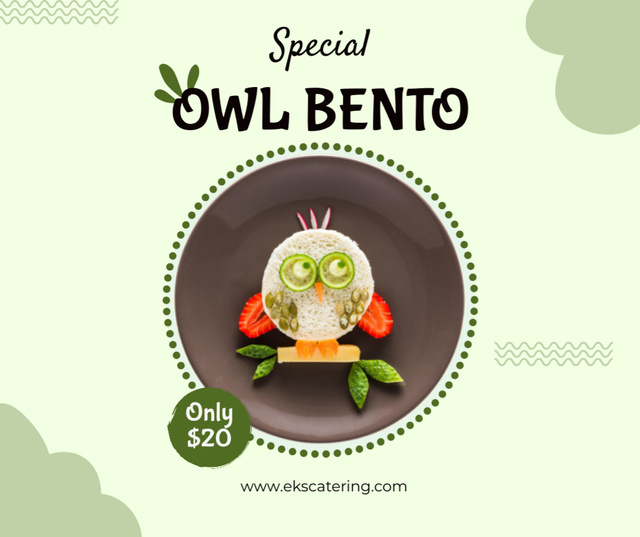 Designvorlage Bento japanese food offer für Facebook