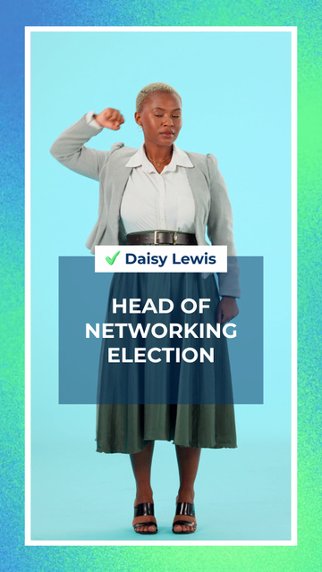 Head Of Networking Election And Confident Candidate Promotion TikTok Video Design Template