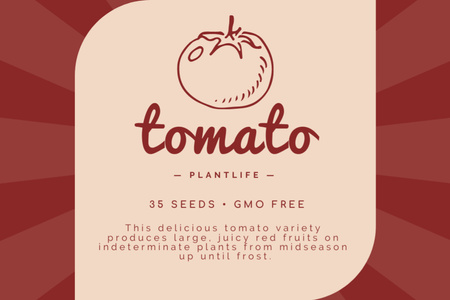 Designvorlage Tomato Seeds Offer für Label