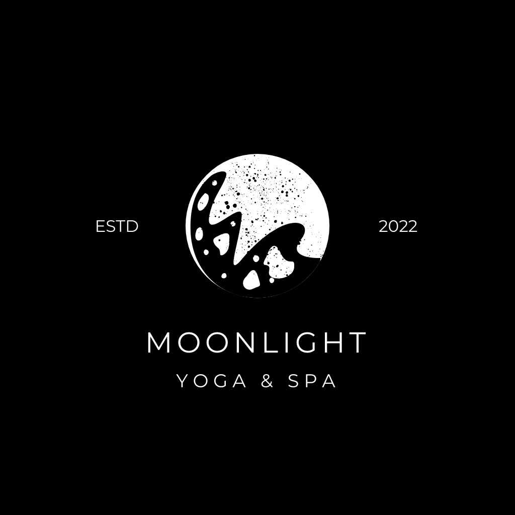 Advertisement for Yoga and Spa Center Logo Modelo de Design