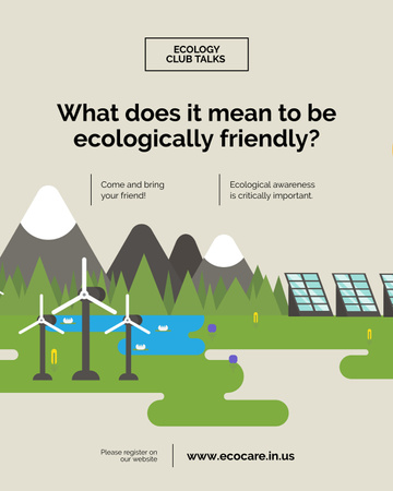 Eco-Friendly Energy Awareness Poster 16x20in Modelo de Design