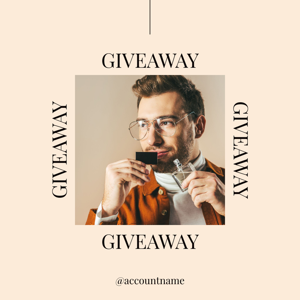 Male Perfume Giveaway Instagramデザインテンプレート